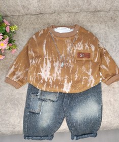 تصویر ست دو تیکه وارداتی با شلوار جین - ایکس لارج 