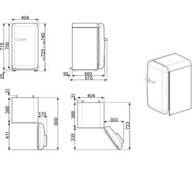 تصویر یخچال مینی اسمگ مدل:FAB5RCR5 