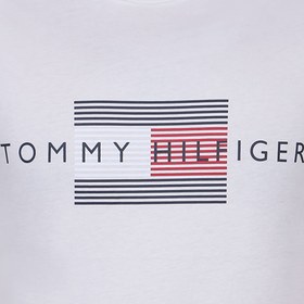 تصویر تی شرت سفید مردانه آقایان 09T4325 100 Tommy Hilfiger 