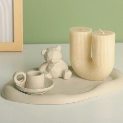 تصویر ست شمع و استند مخصوص کرم 