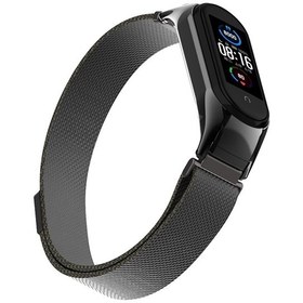 تصویر بند فلزی می بند 6/5 مدل میلانس Mi Band Milanese Loop Mi Band Milanese Loop