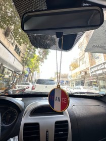 تصویر آویز گرد پرچم ماشین 