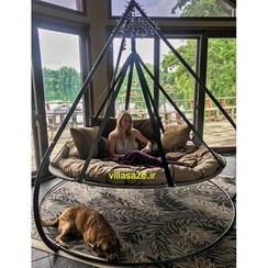 تصویر تاب ریلکسی آویز طرح دایره 