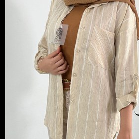 تصویر شومیز پری رنگ کرم 