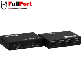 تصویر اسپلیتر 4 پورت HDMI وی نت V-SPHD1404 Vnet HDMI 1x4 Splitter v1.4 / V-SPHD1404