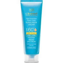 تصویر کرم ضدآفتاب رنگی SPF60 سینره بژ طبیعی| Cinere Tinted Sunscreen Cream SPF60 ضد آفتاب صورت مدل کرم ضدآفتاب رنگی SPF60 سینره بژ طبیعی| Cinere Tinted Sunscreen Cream SPF60 مناسب برای انواع پوست SPF 60 حجم 50 میلی لیتر برند سینره | Cinere بژ طبیعی