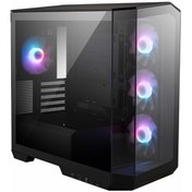 تصویر کیس گیمینگ ام اس آی مشکی مدل MAG PANO M100R PZ MSI MAG PANO M100R PZ Black Micro-ATX Tower Gaming Computer Case