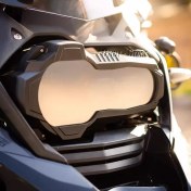 تصویر محافظ چراغ جلو موتور BMW R1200GS / R1250GS | گارد محافظ هدلامپ چیائویو (Chaoouyue) با لنز انعکاسی و مقاوم 