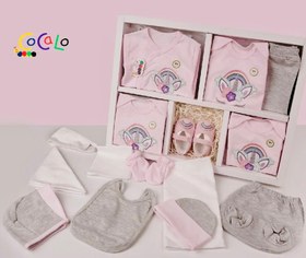 تصویر ۱۹ تکه بیمارستانی کوکالو طرح رنگین کمان و تک شاخ 