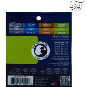 تصویر سیم گیتار الکتریک الکسیر مدل Elixir Optiweb Coating 09-42 
