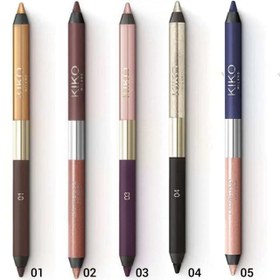 تصویر مداد چشم و سایه چشم دو سر کیکو میلانو Lasting Duo Eye Pencil Kiko Milano 