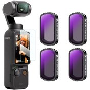 تصویر کیت فیلتر مغناطیسی ND مفهومی K&F برای DJI Osmo Pocket 3 Creator Combo -4-Pack (ND4+ND8+ND16+ND32)، فیلترهای شیشه نوری/HD/چند روکش - ارسال 30 روز کاری 