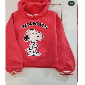 تصویر هودی دخترانه ام اند اس طرح اسنوپی sinsay girls hoodie pink