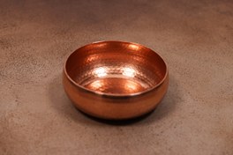 تصویر ظرف پذیرایی مسی درسا مسینو - سایز ۱ (۴×۱۱) / سفید copper dish