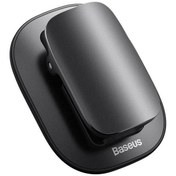 تصویر نگهدارنده عینک خودرو باسئوس مدل Car Holder Glasses - ذغالی 