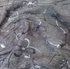 تصویر توییت گلدوزی طوسی 