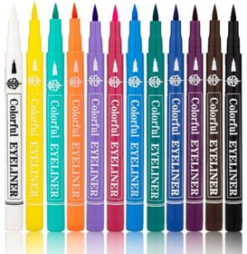 تصویر خط چشم رنگی ماژیکی تیکاتی زرد 