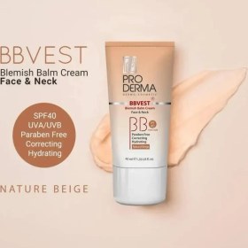 تصویر BB کرم پوست چرب و جوش دار SPF40 بژ طبیعی پرودرما Pro Derma 