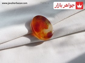 تصویر نگین عقیق نارنجی خوش نقش کد 132253 