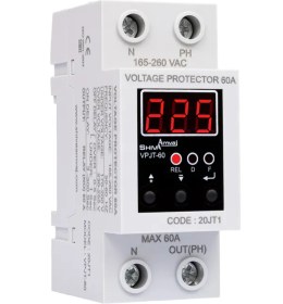 تصویر محافظ ولتاژ دیجیتال شیوا امواج مدل VPJT-60 ظرفیت ۶۰ آمپر 
