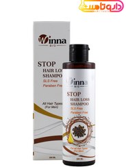 تصویر شامپو ضد ریزش موی آقایان بدون سولفات و پارابن وینا 200 میلی لیتر Winna Anti Hair Loss Shampoo For Men 200