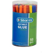 تصویر چسب حرارتی رنگی کوتاه باریک(50عددی) استورم کد220310 