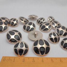 تصویر دکمه مجلسی مانتویی طلایی مشکی دو سایز کد 110 