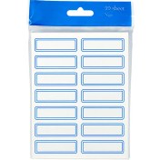 تصویر برچسب اسم ساده دور آبی 14 تایی 