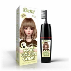 تصویر شامپو رنگ مو قهوه ای روشن دکسی haircolor dexe