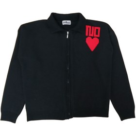 تصویر ژاکت بافت زیپی NO HEART 