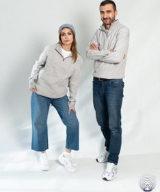 تصویر پلیور نیم زیپ مردانه و زنانه | مدل اسپرت شیک 