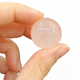 تصویر گوی سنگی رز کوارتز Rose quartz Sphere