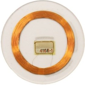 تصویر تگ RFID سکه ای شیشه ای 125KHZ قطر 25mm 