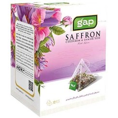 تصویر دمنوش زعفران هل سبز گل محمدي با نبات 12عددي گپ 