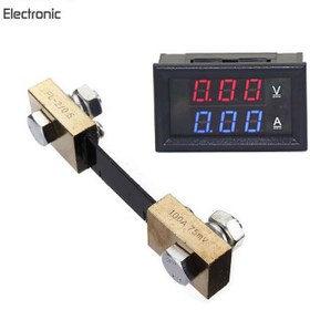 تصویر ولتمتر و آمپرمتر روپنلی ۰ تا ۱۰۰ ولت ۱۰۰ آمپر 