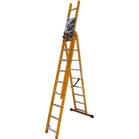 تصویر نردبان 28 پله 3 تکه آلوم پارس پله مدل ا 