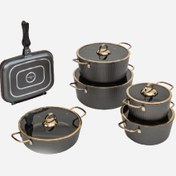 تصویر سرویس قابلمه یونیک مدل UN-8420 ۱۲ پارچه چدن فلورانس 