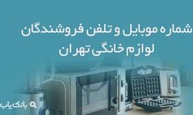 تصویر شماره موبایل و تلفن فروشندگان لوازم خانگی تهران 