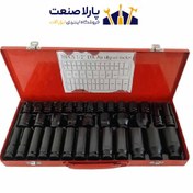 تصویر ست بکس و آچار بکس ۳۵ پارچه سایز ۲ اینچ 