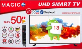 تصویر Magic World 50 Inch Smart TV Full HD Built-in Receiver Bluetooth Android 13.0 WiFi Shahid Miracast Multilanguage OSD Free Wall Mount 1-Year Warranty - ارسال 15 الی 20 روز کاری 