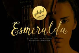 تصویر دانلود فونت انگلیسی تزئینی نئوکلاسیک اسمرالدا Esmeralda 