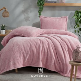 تصویر پتو ول‌سافت صورتی مدل Masse 