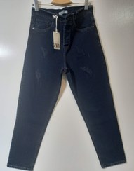 تصویر شلوار جین مام مردانه برند زارا{ZARA)کد ZM197 - سایز 40 MOM STYLE JEANS FOR MENS CODE ZM197