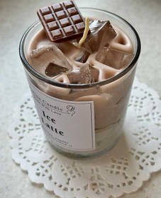 تصویر شمع لیوانی آیس لاته ICE LATTE شمع آیس لته