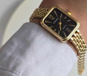 تصویر ساعت زنانه ۰۲(طلایی ص مشکی) 