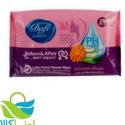 تصویر دستمال مرطوب بهداشتی دافی بانوان بسته 20 عددی Dafi Intimate Wet Wipes