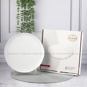 تصویر دیس گرد موج چینی لمون سایز کوچک خط طلا 313S 