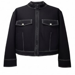 تصویر کراپ کت زنانه ترسه به نگار مدل اسپرت 