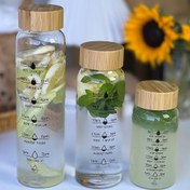 تصویر بطری اب درب بامبو 