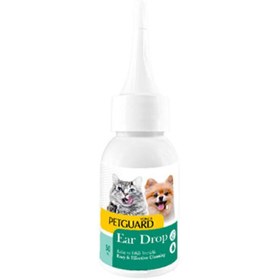 تصویر قطره پاک کننده گوش سگ و گربه پت گارد حجم 50 میلی لیتر PetGuard dog cat ear cleaner drops 50 ml